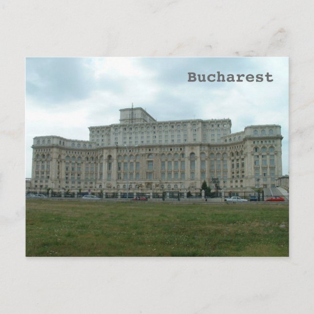 Rumänska parlamentet vykort (Framsida)