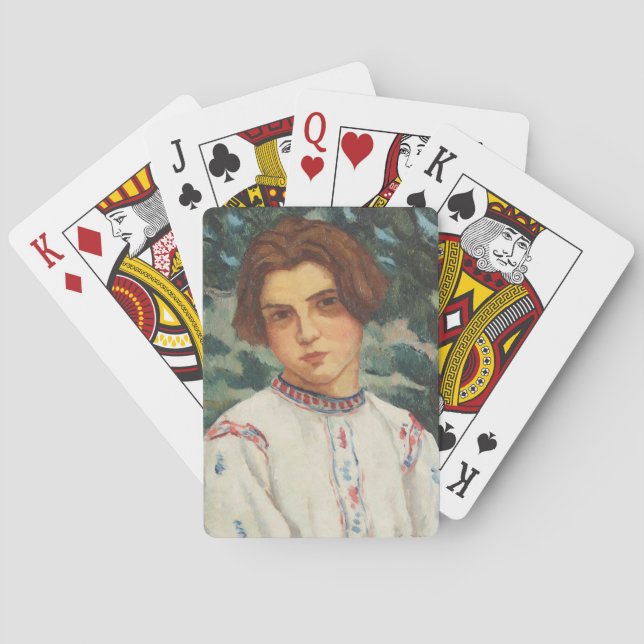 Rumänska Peasant Woman (av Stefan Dimitrescu) Casinokort (Baksidan)