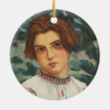 Rumänska Peasant Woman (av Stefan Dimitrescu)