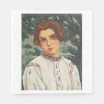 Rumänska Peasant Woman (av Stefan Dimitrescu)