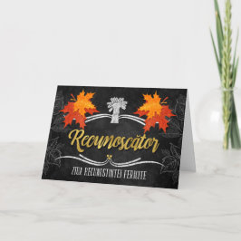 Rumänska Thanksgivingen Gratully Blessings Chalk Helgkort