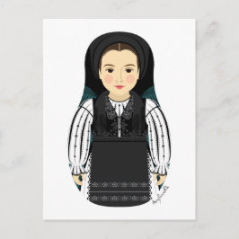 Rumänskt vykort för Matryoshka