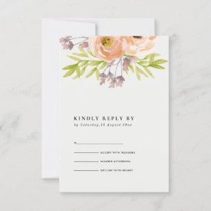 RUMÄNTISK ROSA PEACH BENVIT BLOMMIGT OSA KORT