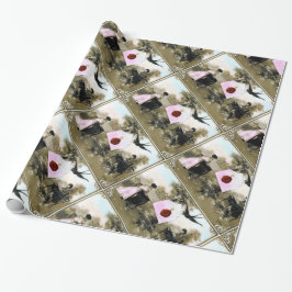 RUMÄNTISK VALENTINE BREV, RED VAX SEAL MED HJÄRTA PRESENTPAPPER