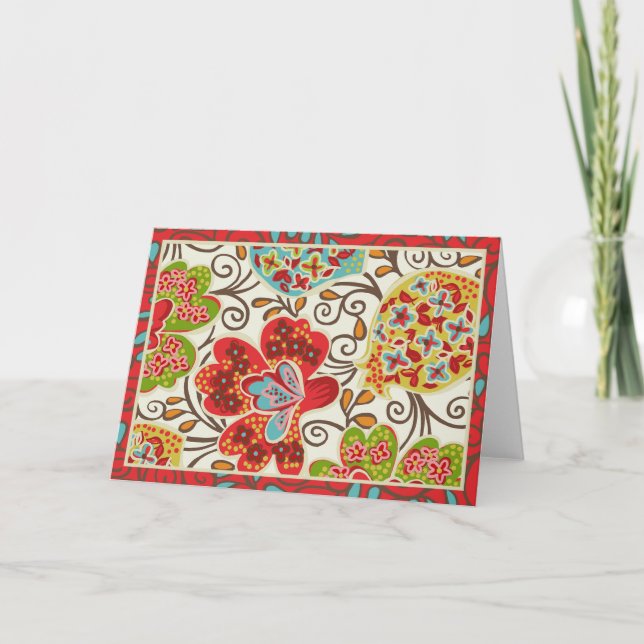 Rumba Dance - Cream Greeting Card Kort (Framsida)