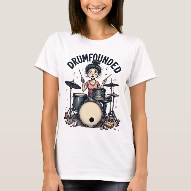 rumfounded | Funny Vintage Mom Drummer Shirt T (Framsida)