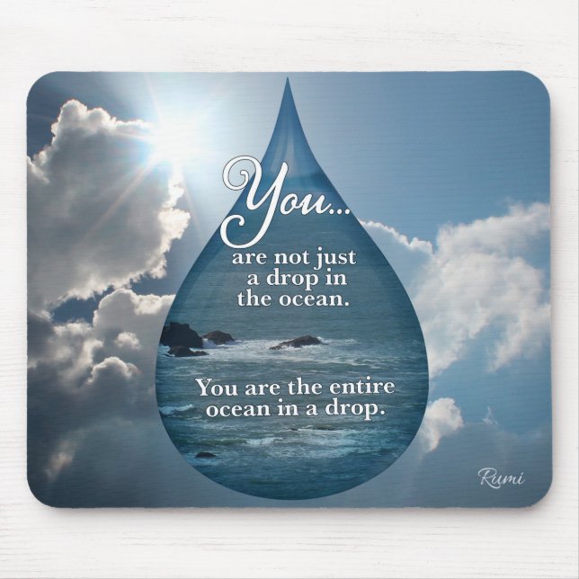 Rumi - A Drop in the Ocean Mousepad Musmatta (Framsidan)