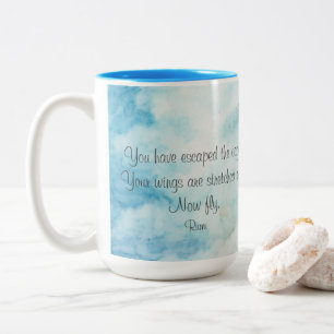 Rumi Artistic Snowy Uggla Two Tone Coffee Mugg