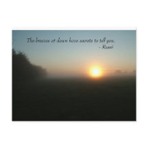 Rumi 'Breezes at Dawn' vykort