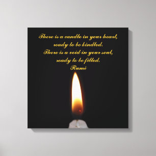 Rumi Candle i hjärtat Canvastryck