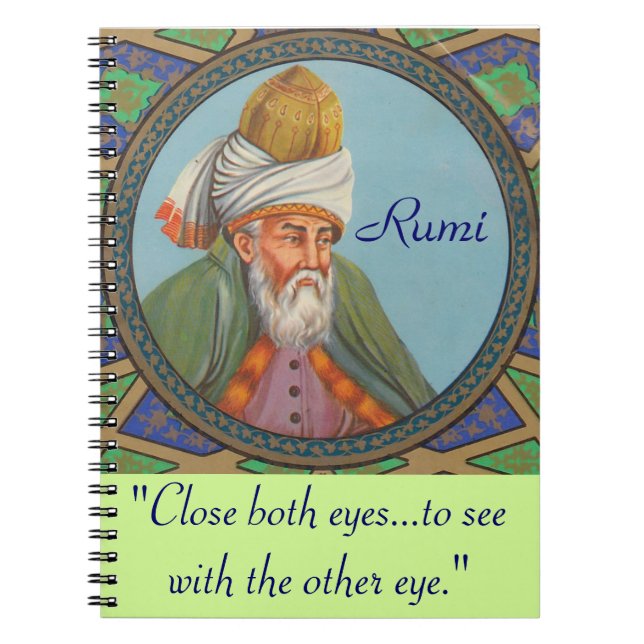 Rumi citationsteckenanteckningsbok anteckningsbok (Framsidan)