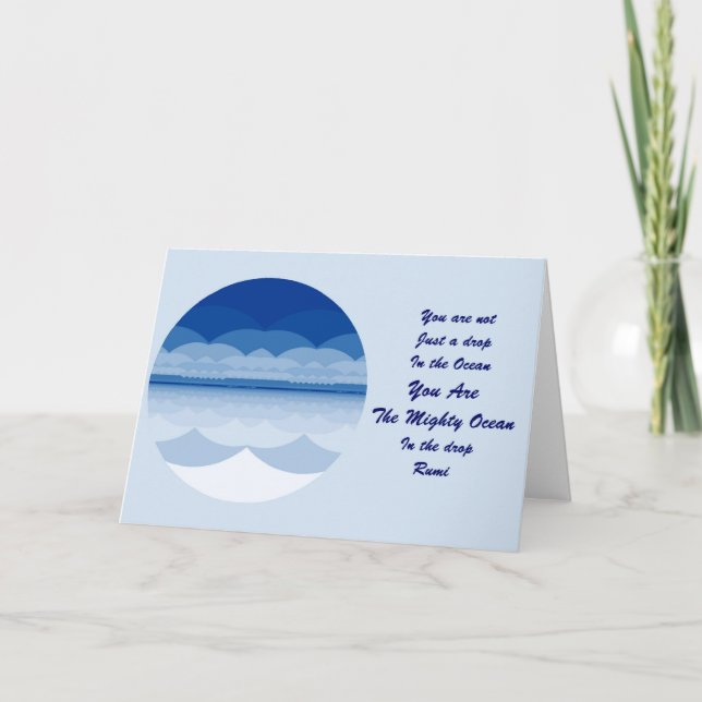 Rumi citationsteckenkort. HavMandalainspiration Kort (Framsida)