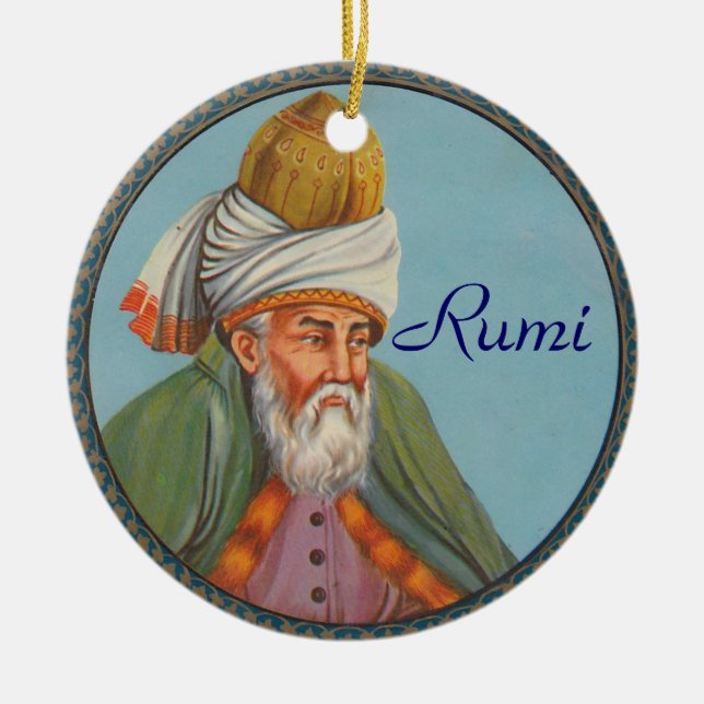 Rumi citationsteckenprydnad julgransprydnad keramik (Framsidan)