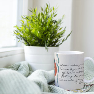 Rumi Dance Quote med Dancer Kaffemugg