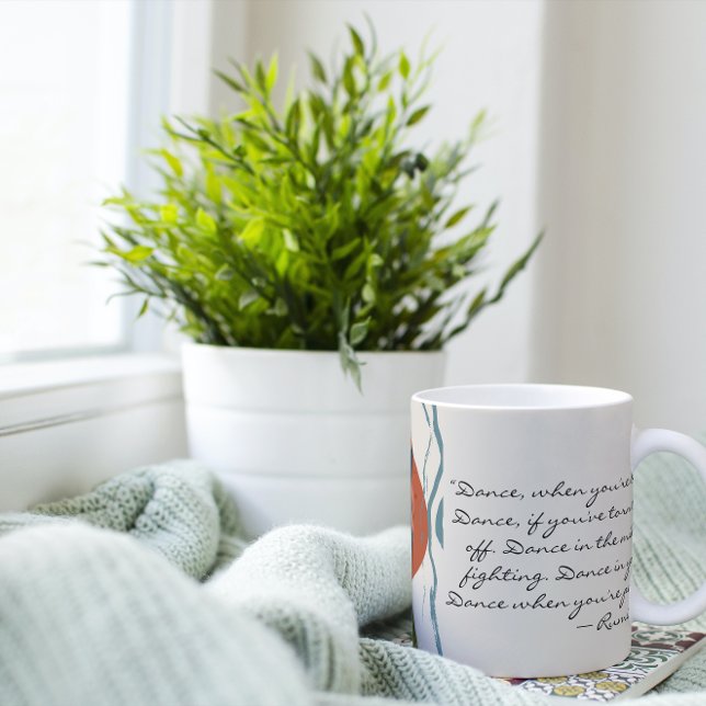 Rumi Dance Quote med Dancer Kaffemugg (Skapare uppladdad)