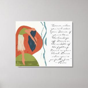 Rumi Dance Quote med dansare Canvastryck