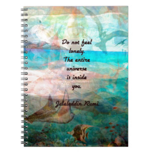 Rumi inspiration citat om Universe Anteckningsbok Med Spiral