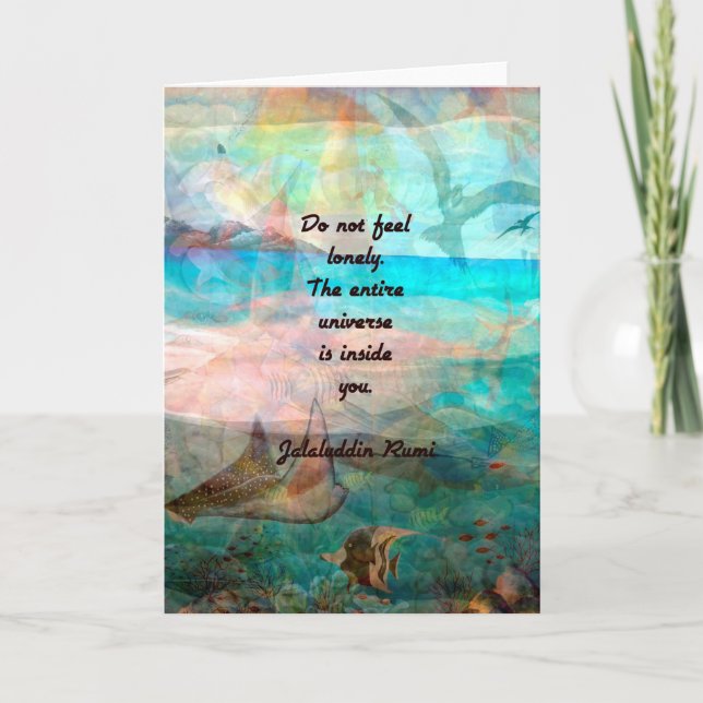 Rumi inspiration citat om Universe Kort (Framsida)