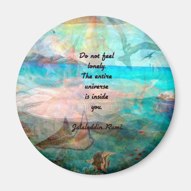Rumi inspiration citat om Universe Magnet (Framsidan)