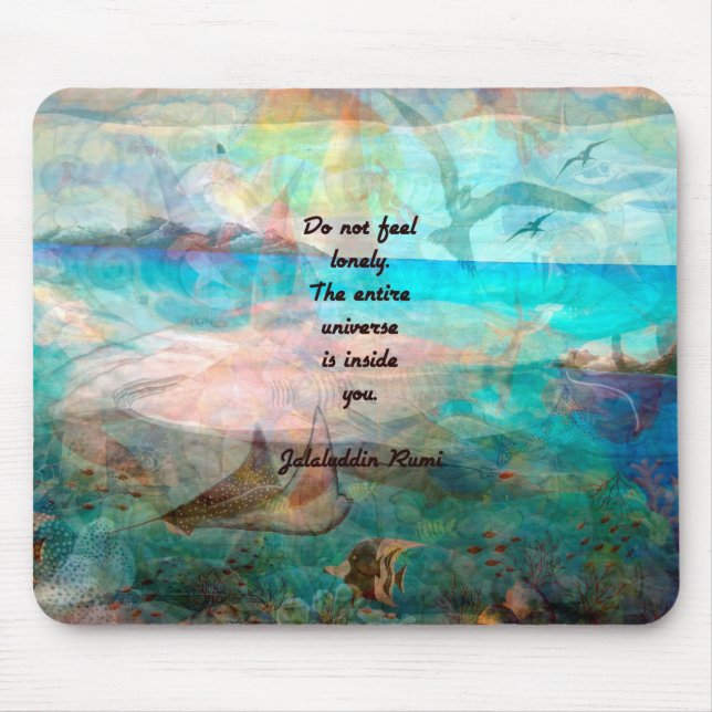 Rumi inspiration citat om Universe Musmatta (Framsidan)