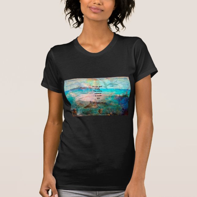 Rumi inspiration citat om Universe Tee Shirt (Framsida)