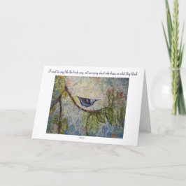 Rumi inspiration Watercolor Bird Art Greeting Card Kort