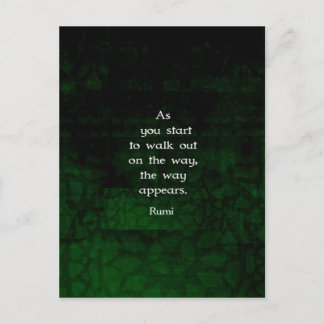 Rumi inspirational having Faith Quote Vykort