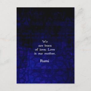 Rumi Inspirational Kärlek citat om känslor Vykort