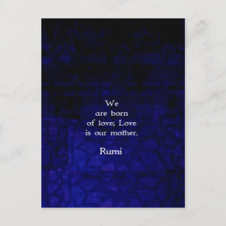 Rumi Inspirational Kärlek citat om känslor Vykort