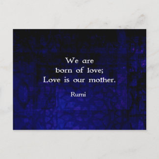Rumi Inspirational Kärlek citat om känslor Vykort