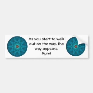 Rumi Inspirational Quotation som säger om Faith Bildekal