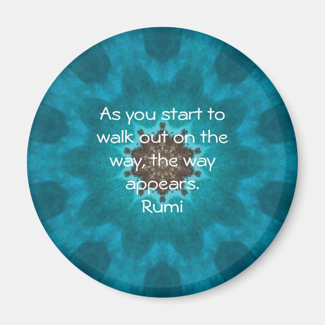Rumi Inspirational Quotation som säger om Faith Magnet (Framsidan)