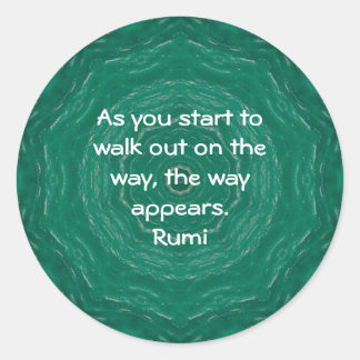 Rumi Inspirational Quotation som säger om Faith Runt Klistermärke