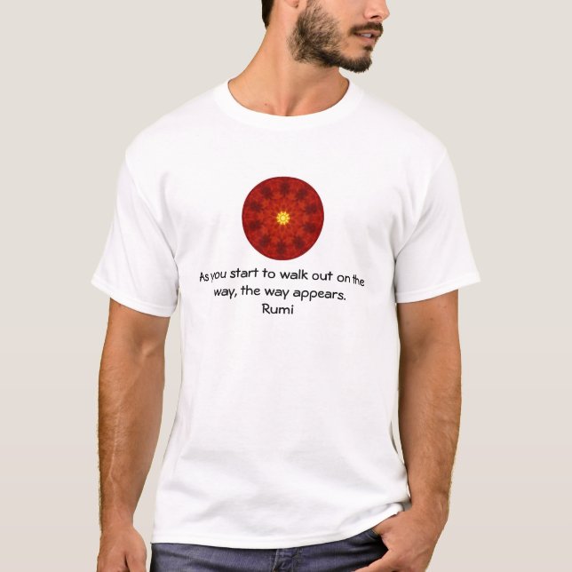 Rumi Inspirational Quotation som säger om Faith Tee (Framsida)