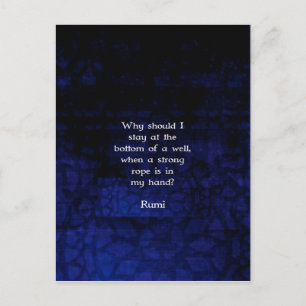 Rumi inspirational take Action Quote Vykort