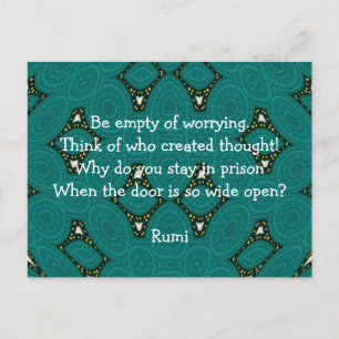 Rumi inspirera citationstecken med stam- design vykort