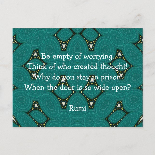 Rumi inspirera citationstecken med stam- design vykort (Framsida)