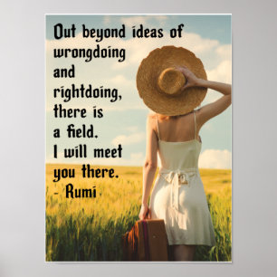 Rumi-jag ska träffa dig där poster
