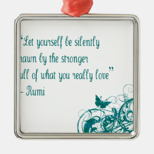 Rumi kärlek citat julgransprydnad metall