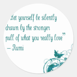 Rumi kärlek citat runt klistermärke