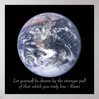 Rumi Kärlek Earth Poster