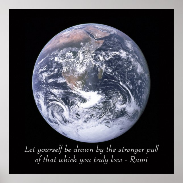 Rumi Kärlek Earth Poster (Framsidan)