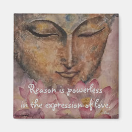 Rumi Kärlek Quote Buddha Watercolor Art Magnet