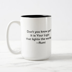 Rumi ljus citationsteckenmugg Två-Tonad mugg