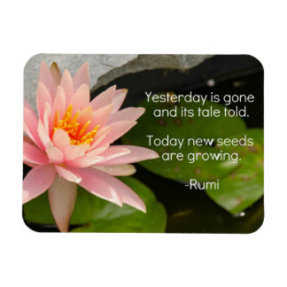 Rumi Magnet med Rosa Lotus Flower