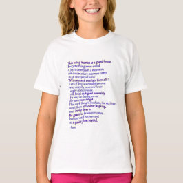 Rumi: människan är ett gästhus tee shirt