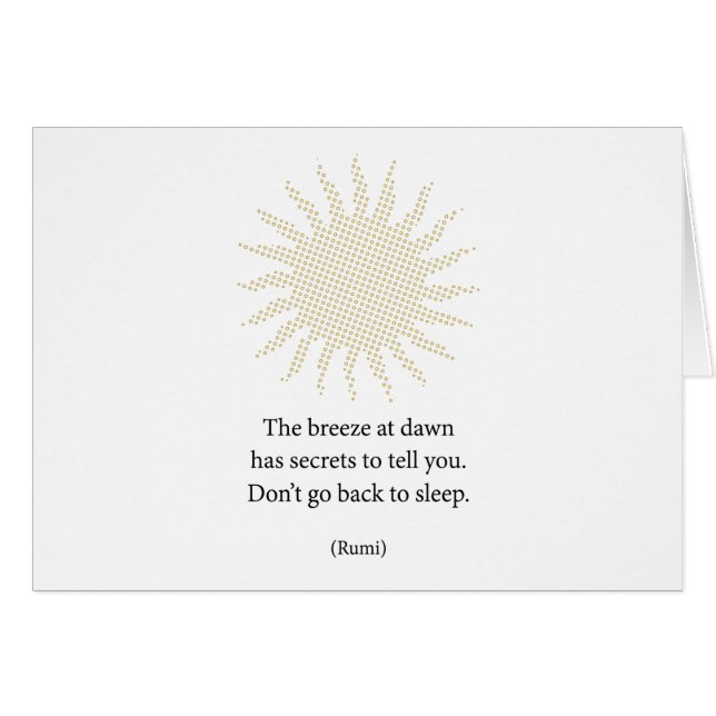 Rumi MorgPoetry Hälsningskort (Framsidan Horizontal)