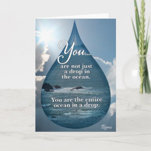 Rumi Ocean i en droppe Kort