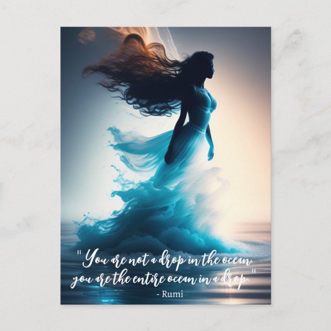 Rumi Ocean Quote Dreamscape Vykort (Framsida)