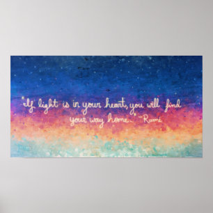 Rumi Quote-Abstrakt Poster